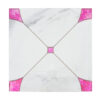 White-marble-mosaic-tile-front-view White Square Marble Waterjet Mosaic Tile with Pink Glass