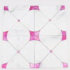 White-marble-mosaic-tile-full-layout White Square Marble Waterjet Mosaic Tile with Pink Glass