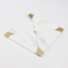 White Marble Gold Glass Waterjet Mosaic Backsplash Bathroom Tile