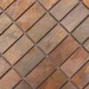 Oxidized Copper Rectangular Mosaic Tile for Rustic Wall Design