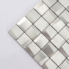 angled-view-silver-3d-mosaic-tile-corner-0 Small Brushed Silver 3D Stainless Steel Mosaic Tiles