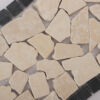 Beige Black Bow Tie Shaped Marble Pebble Mosaic Floor Tile