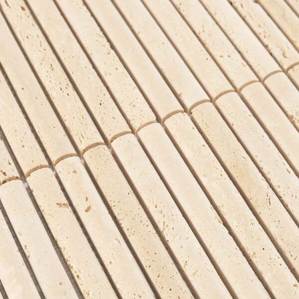 Mini Beige Travertine Fluted Wall Tile