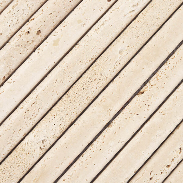 Beige Travertine Stone Vertical Wall Mosaic Tile