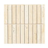 Beige Travertine Stacked Fluted Natural Marble Mosaic Wall Tile