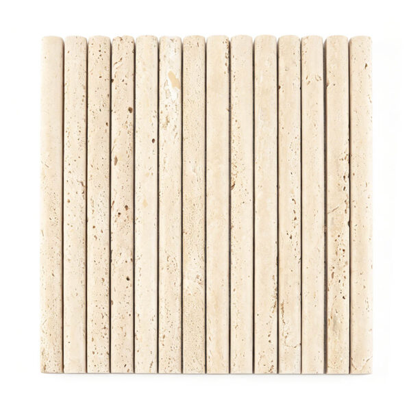 Beige Travertine Stone Vertical Wall Mosaic Tile