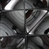black-glossy-metal-mosaic-tile-texture Contemporary Black 3D Glossy Stainless Steel Mosaic Shaped Wall Tile – 12 x 12 in