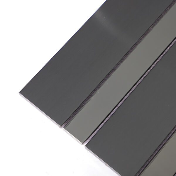 Black Stainless Steel Long Subway Wall Mosaic Tile for Modern Kitchen and Bathroom