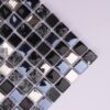 Black Silver Crystal Glass Mosaic Kitchen Backsplash Tile