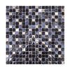 Black Silver Crystal Glass Mosaic Kitchen Backsplash Tile