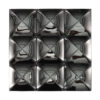 black-square-stainless-steel-mosaic-tiles Contemporary Black 3D Glossy Stainless Steel Mosaic Shaped Wall Tile – 12 x 12 in