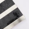 Black Electroplated Stone Metal Tile with Silver Stainless Steel Strips