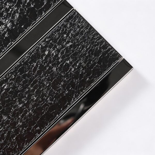 black-tile-bathroom-glitter-mosaic-close-up Industrial Black Glitter Metal Bathroom Mosaic Vertical Shower and Washroom Wall Tiles