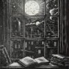 black-white-moon-window-mosaic-mural Handmade Black and White Moon Window Mosaic Mural Wall Art
