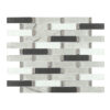 black-white-silver-glass-linear-mosaic-tile-sheet Black White Silver Glass Linear Wall Tile