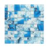 blue-ocean-ink-square-glass-mosaic-sheet Blue White Mixed Square Glass Tile Kitchen Backsplash and Vanity Wall Mosaic