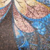 blue-pink-abstract-flower-mosaic-mural-detail Blue Floral Glass Mosaic Mural Tile for Artistic Feature Walls