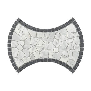 Bow Tie Shaped Pebble Marble Floor Mosaic Tile