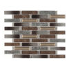 bronze-brown-gray-glass-linear-mosaic-tile-sheet Brown Linear Glass Wall Lounge Feature Wall Tile