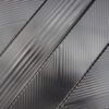 Brushed Black Stainless Steel Tile with Linear Grooved Surface for Modern Walls