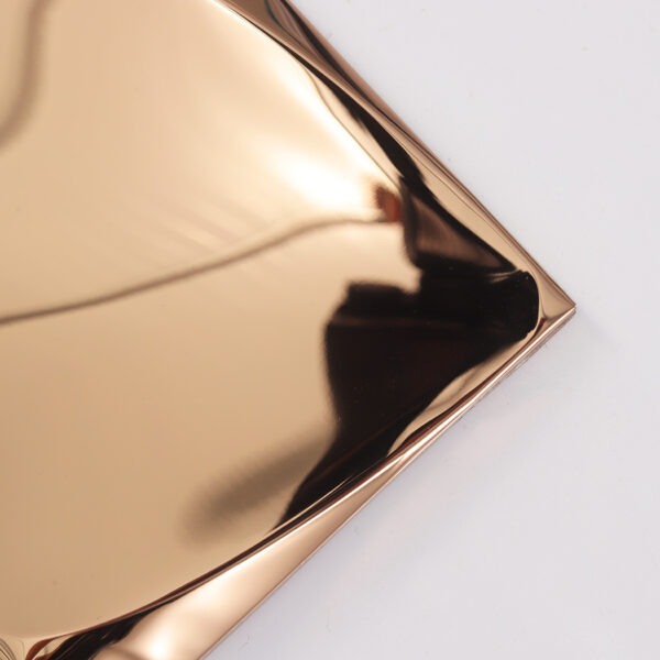 Rose Gold 3D Metal Wall Tile Stainless Steel Wall Decor
