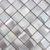 close-up-silver-3d-square-mosaic-texture-0 Small Brushed Silver 3D Stainless Steel Mosaic Tiles