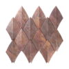 copper-diamond-mosaic-tile-front-view 3D Copper Diamond Metal Mosaic Wall Tile