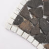 Dark Brown Irregular Broken Marble Mosaic Tile with White Border