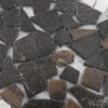 Dark Brown Irregular Broken Marble Mosaic Tile with White Border