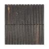 Retro Deep Brown Rounded Fluted Marble Mosaic Fireplace Wall Tile