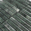 Dark Green Half Round Fluted Vertical Linear Marble Mosaic Tile