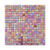 Dark Red Iridescent Kitchen Backsplash Square Glass Mosaic Tile