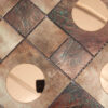 Bronze Aluminum and Glass Decorative Wall Surface Metal Mosaic Tile