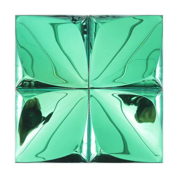 3D Square Stainless Steel Green Mirror Wall Tile