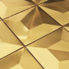 Gold 3D Pyramid Square Metal Mosaic Wall Tile
