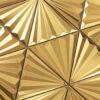 Gold 3D Fan Triangle Metal Kitchen Backsplash Wall Mosaic Tile
