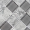 Gray Square Glass Backsplash Mosaic Tile