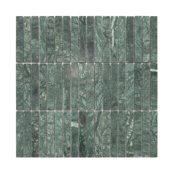 Emerald Green Marble Vertical Strip Mosaic Kitchen Backsplash Tile