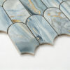 Grey Blue Fish Scale Aluminum Mosaic Backsplash, Accent Wall Tile