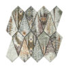 Retro Grey Diamond Shaped Aluminum Metal Mosaic Wall Tile