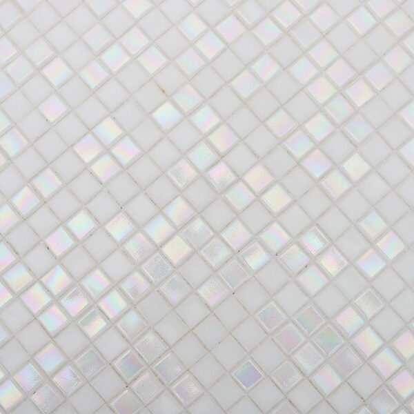iridescent-white-small-glass-mosaic-tile-surface-texture Iridescent White Small Glass Square Mosaic Tile for Wall and Floor