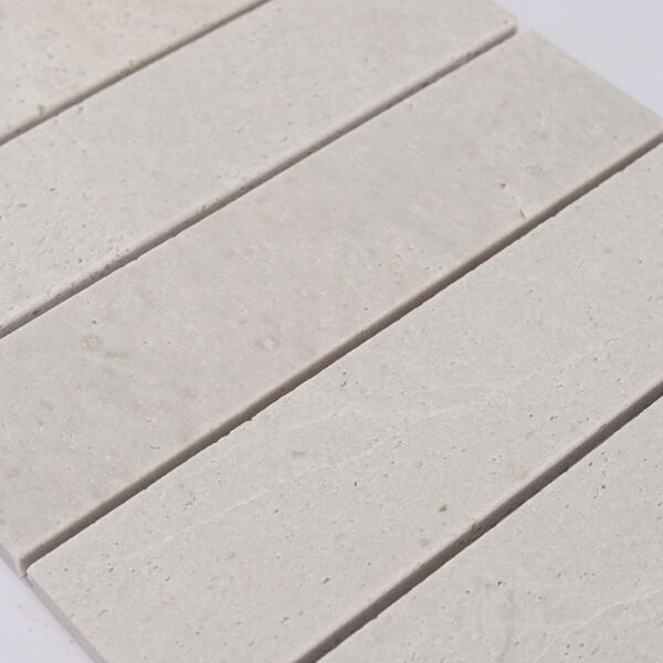 Gray Travertine Rectangle Vertical Tile for Modern Shower Walls