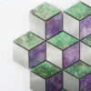 Lavender Green Hexagon Aluminum Mosaic Tile