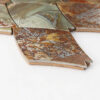Sage Green Rust Leaf Shape Aluminum Mosaic Tile