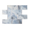 light-blue-glass-mosaic-subway-tile-sheet Mediterranean Coastal Style Light Blue Glass Subway Tile Spa Bathrooms, Pool Houses Mosaic