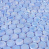 Light Blue Iridescent Round Glass Mosaic Pools, Showers and Backsplashes Tile