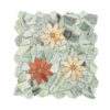 light-green-multicolor-floral-marble-mosaic-tile Light Green Multicolor Floral Marble Mosaic Bathroom Floor Tile