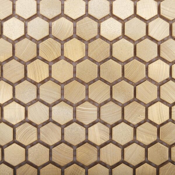 Small Hexagon Gold Aluminum Tile Sheet