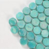 Mint Green Iridescent Round Glass Mosaic Turquoise Swimming Pool Tiles