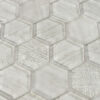 Light Gray Hexagon Glass Mosaic Backsplash Tile